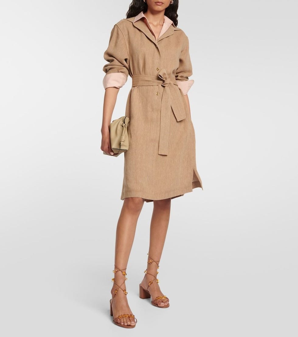 Vestido camisa de linho