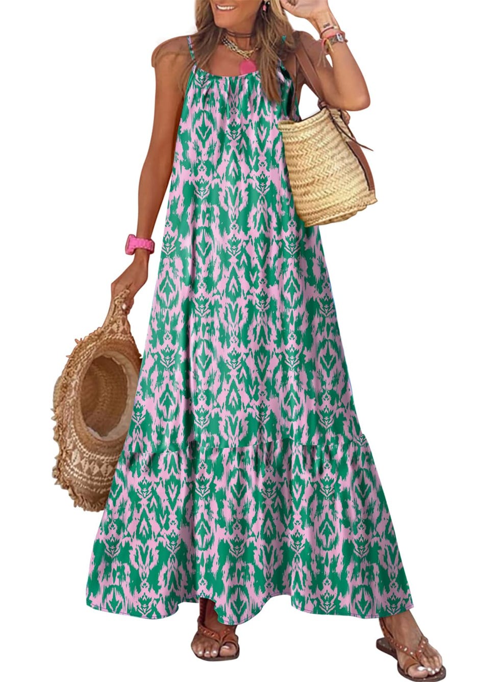 Scoop Neck Boho Dress
