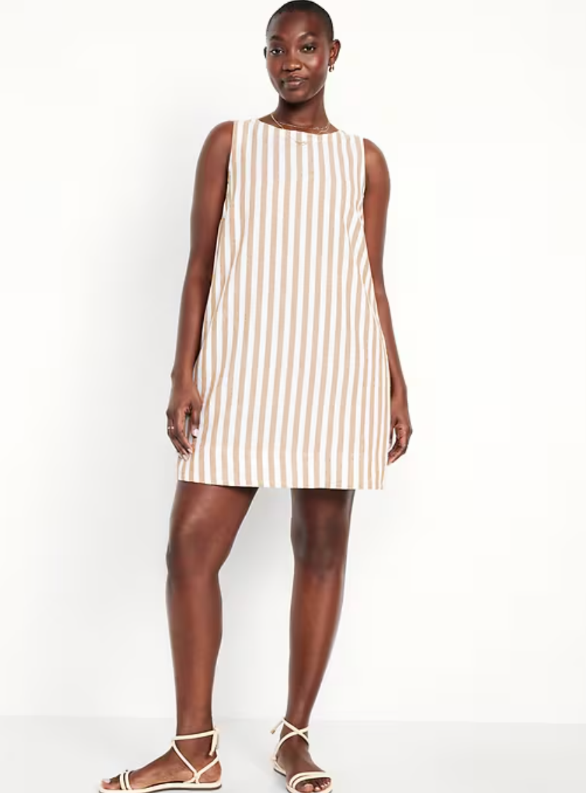 Old Navy Linen-Blend Mini Shift Dress