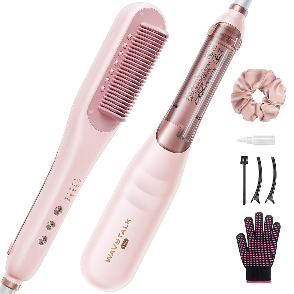 Escova alisadora de cabelo Pro Steam