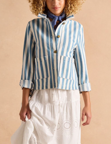 Blue Stripe Denim Jacket