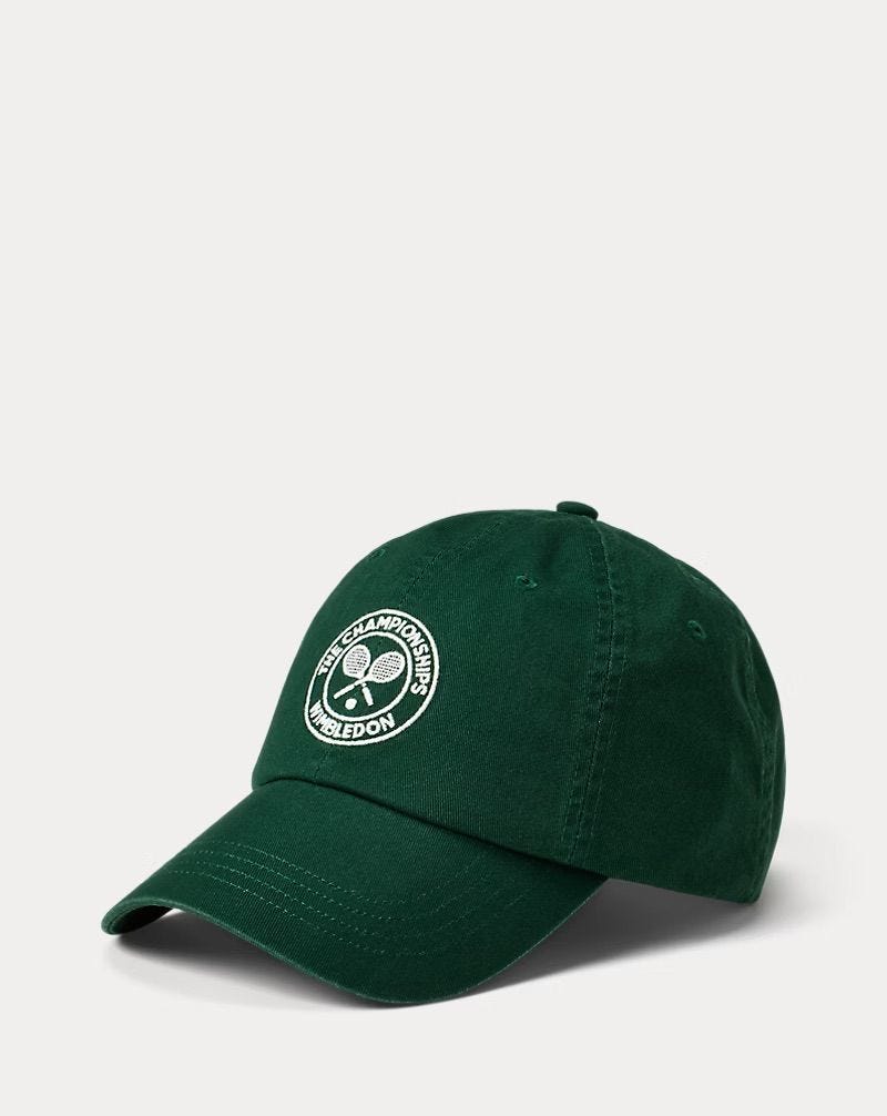 Wimbledon Logo-Embroidered Twill Cap