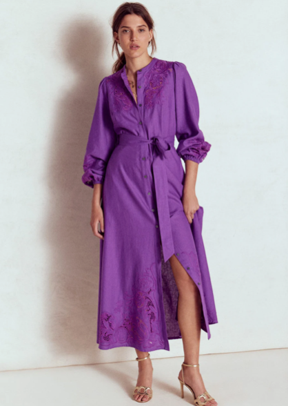 Mae Linen Blend Shirt Dress