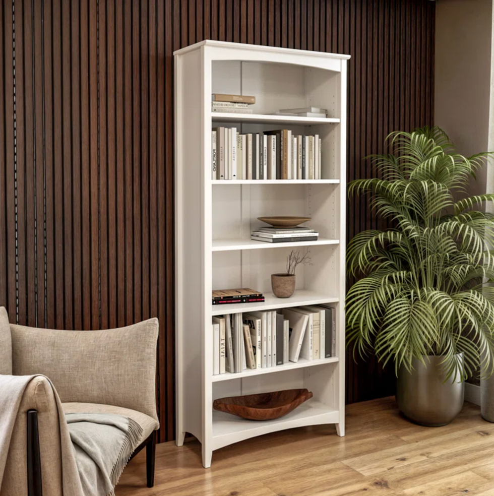 White Mccrory Standard Bookcase