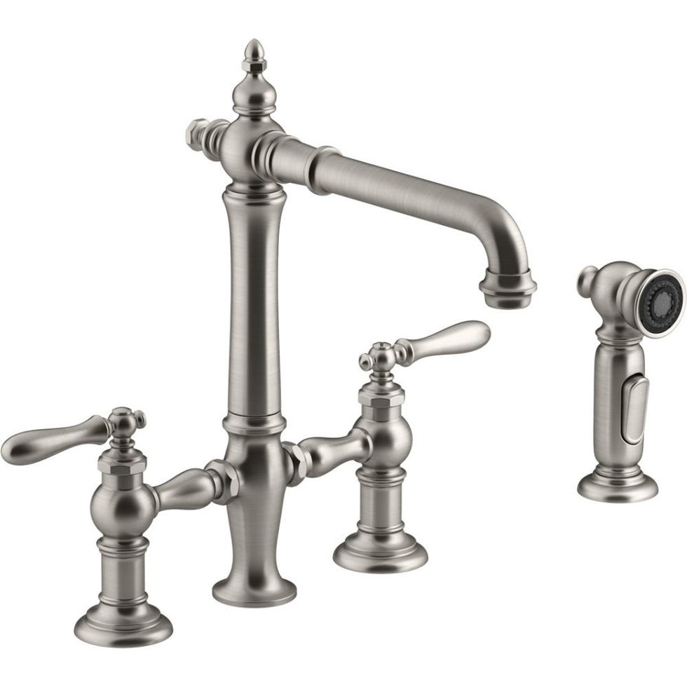 Artifacts Deck-Mount Bridge Kitchen Sink Faucet 