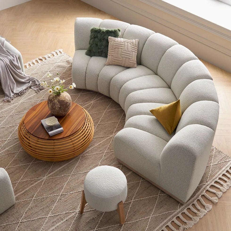Marlow Performance Bouclé Curve Sofa