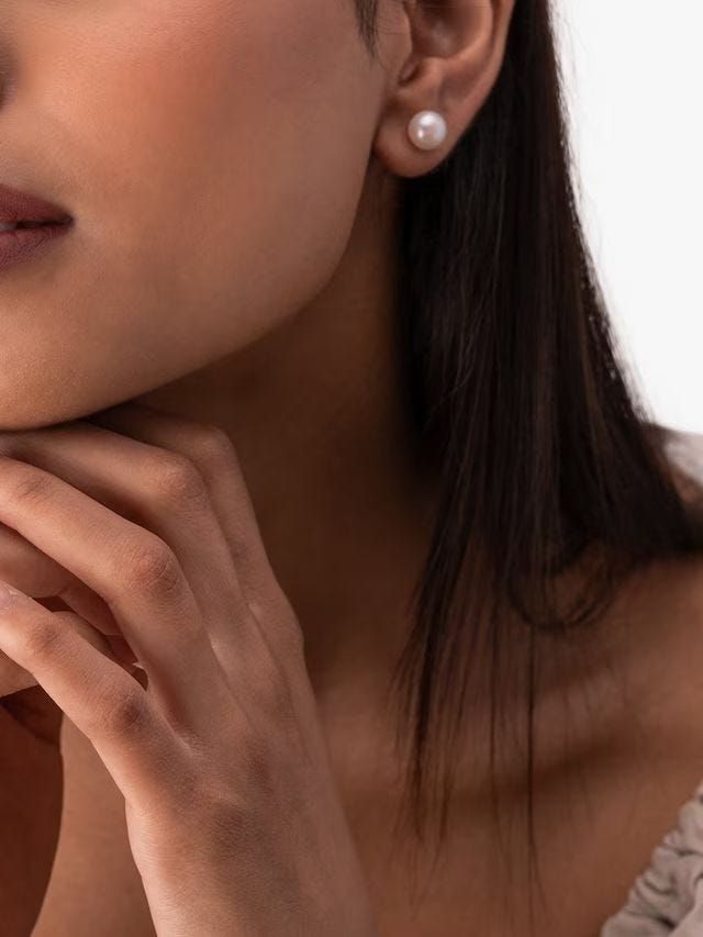 Dower & Hall Freshwater Pearl Stud Earrings