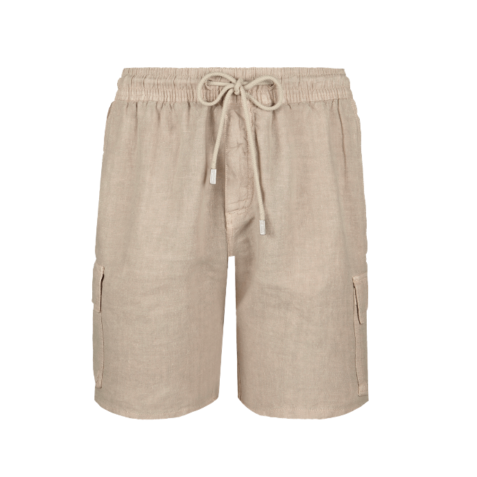 Linen Bermuda Shorts Cargo Pockets Linen Bermuda Shorts Cargo Pockets