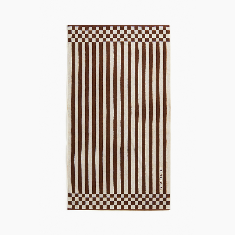 Patterned Cotton Terry Beach Towel