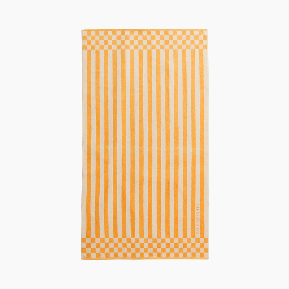 Patterned Cotton Terry Beach Towel