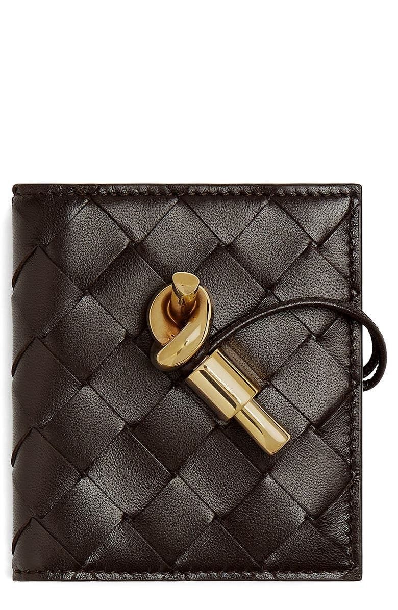 Intrecciato Slim Leather Bifold Wallet