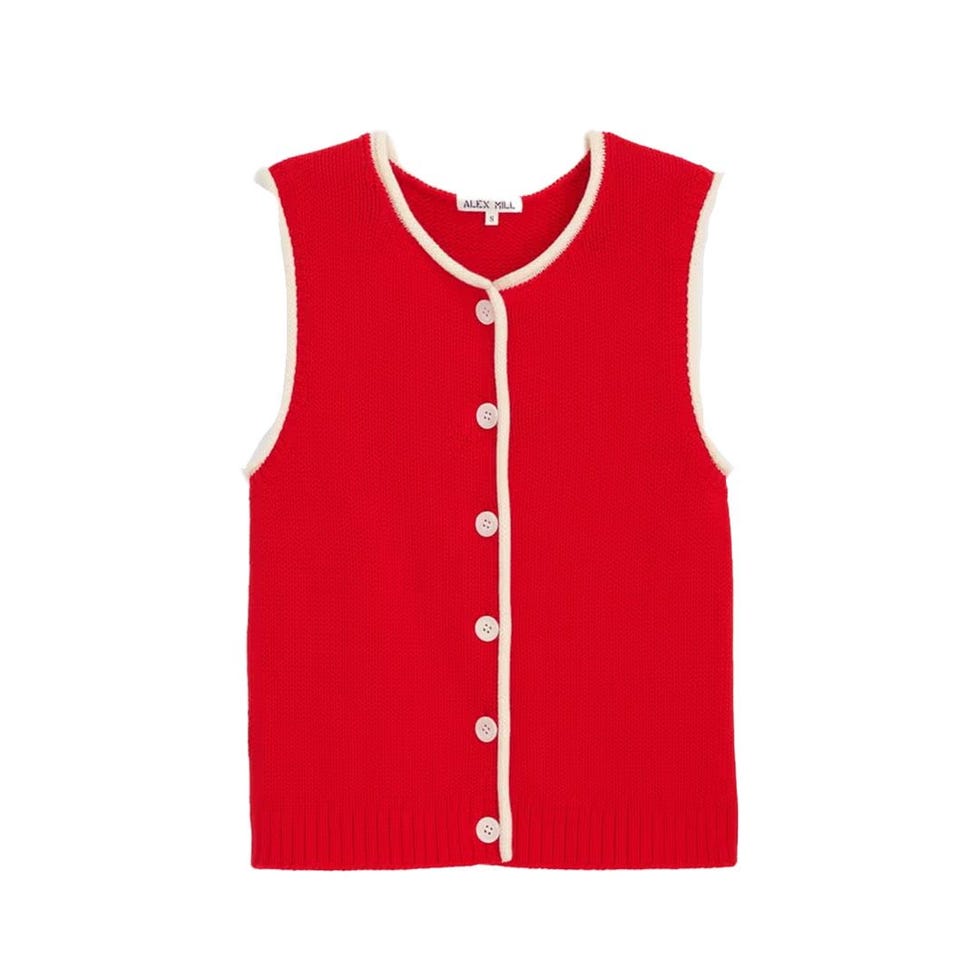 Bridget Tipped Vest in Cotton