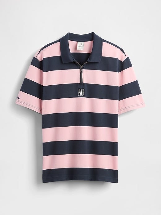 Polo rayé avec logo