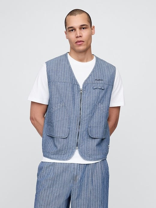 Gilet utilitaire à chevrons