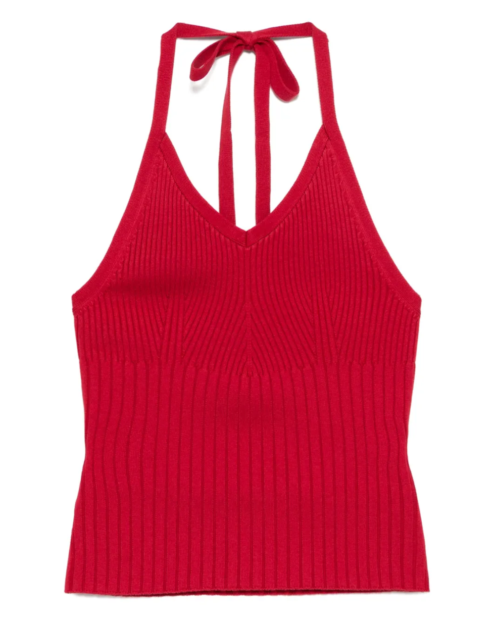 Delia Ribbed Halter Top
