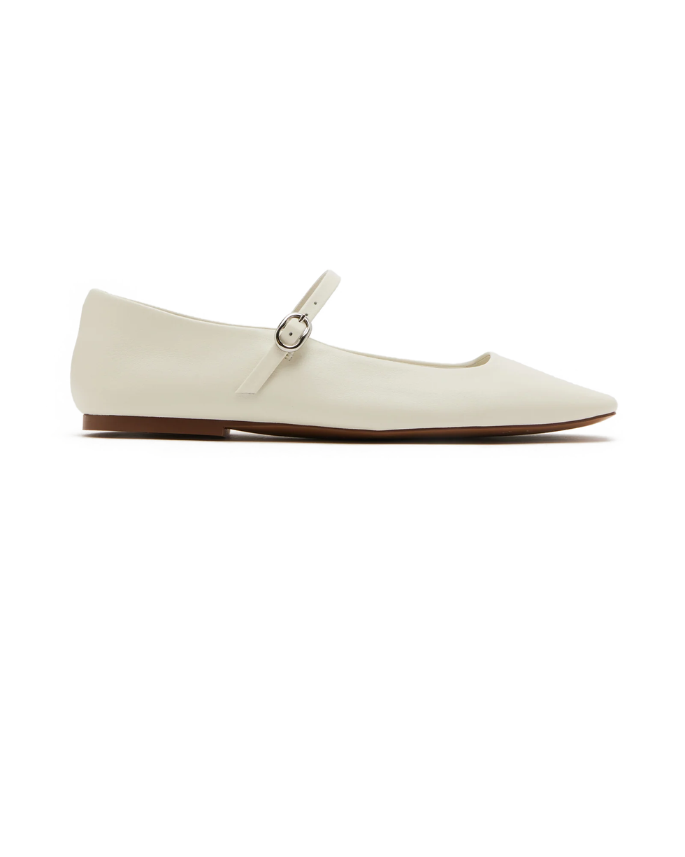 Esdoorn Ivoor Leren Flats
