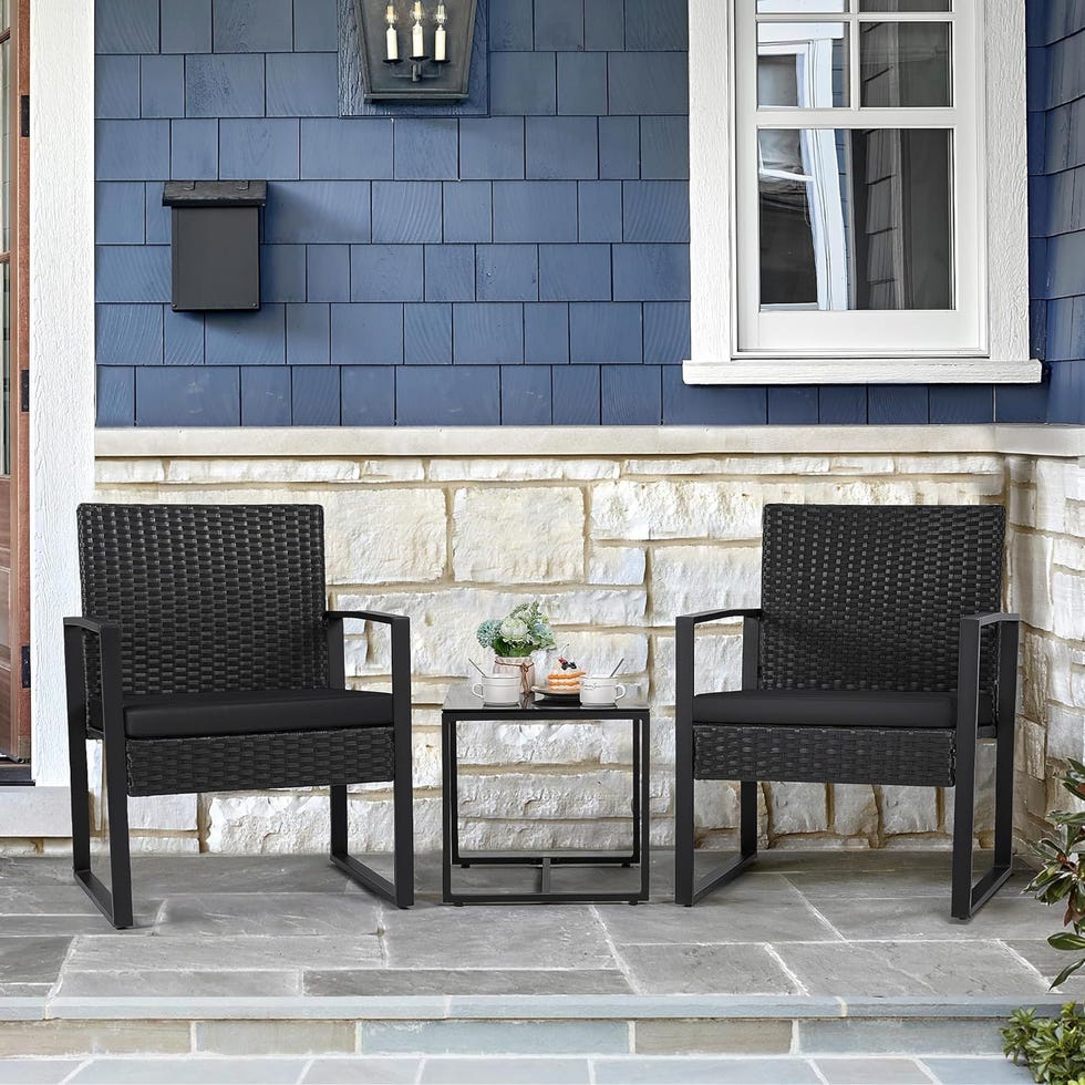 3-Pieces Patio Set Outdoor Wicker Furniture Set