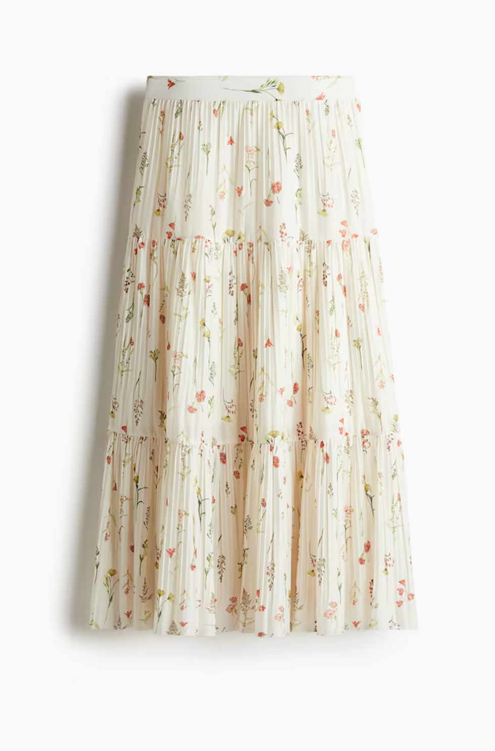Pleated maxi skirt