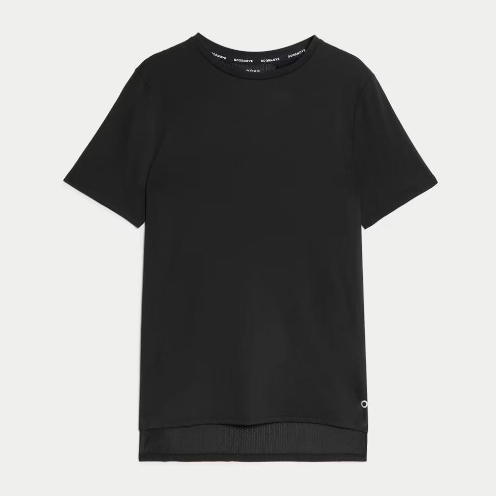 Goodmove Scoop Neck Mesh Back T-Shirt