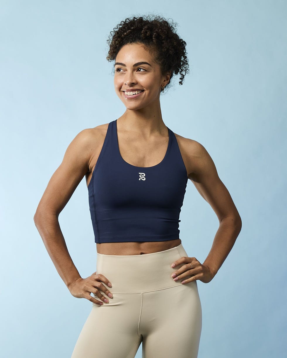 Scoop Neck Race Crop - Black