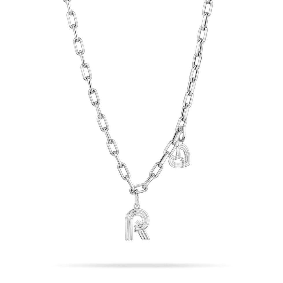 Groovy Italian Chain Initial Heart Necklace