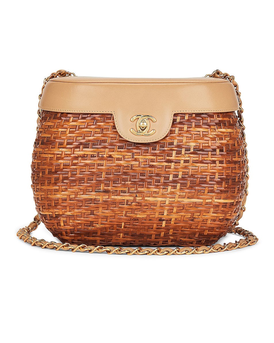 Bolsa de vime vintage CC
