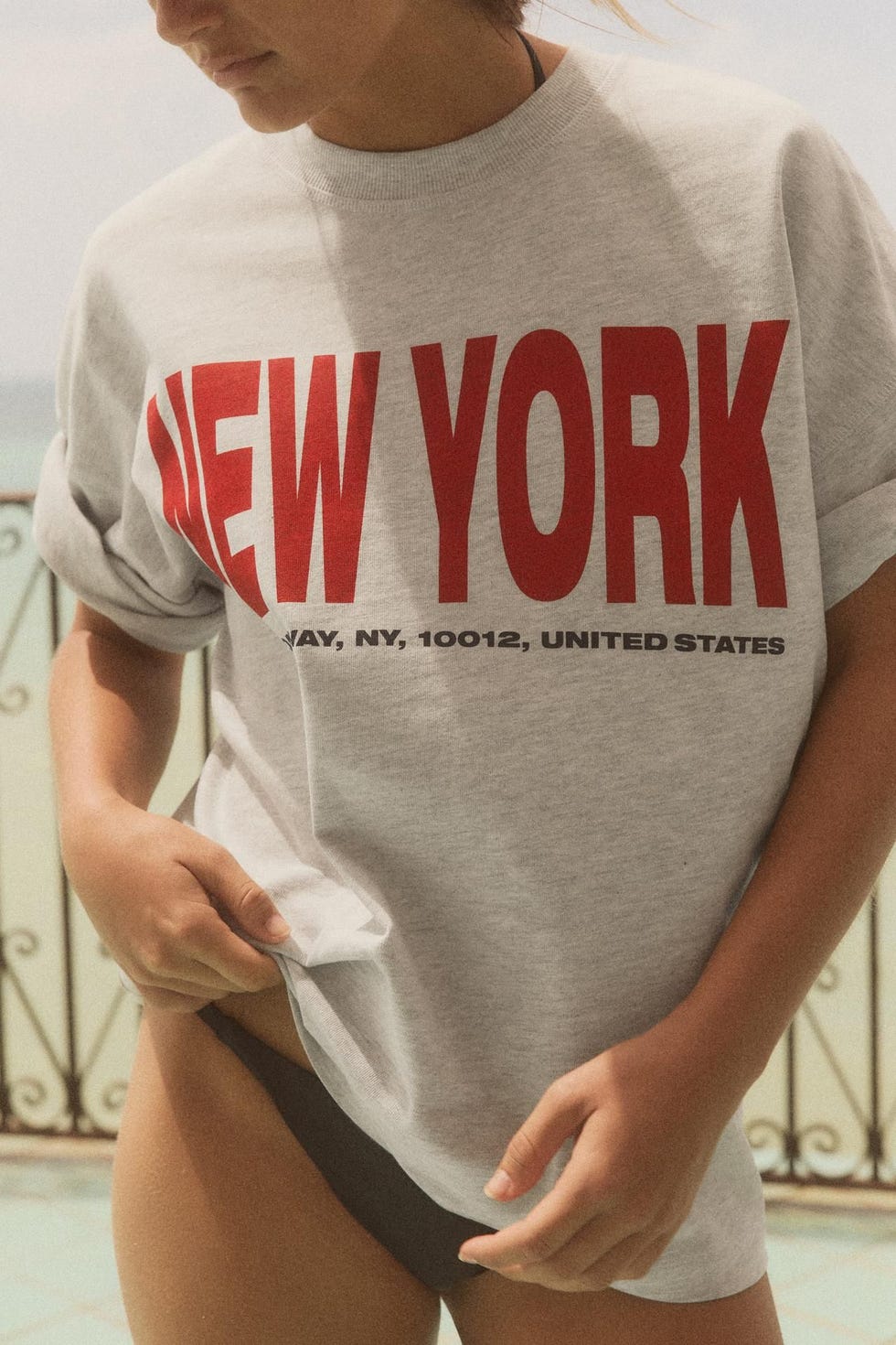 T-Shirt with New York Slogan