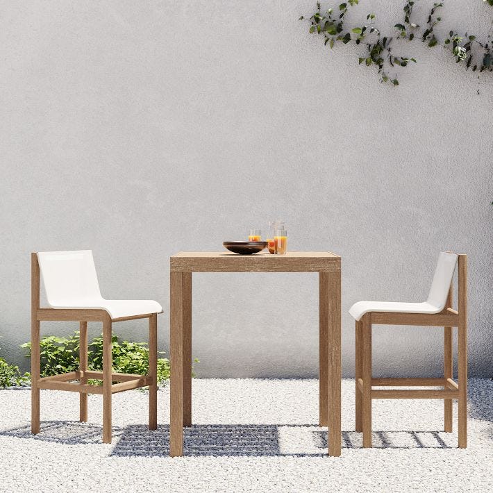 Portside Outdoor Bar Table & Cusco Stools Set