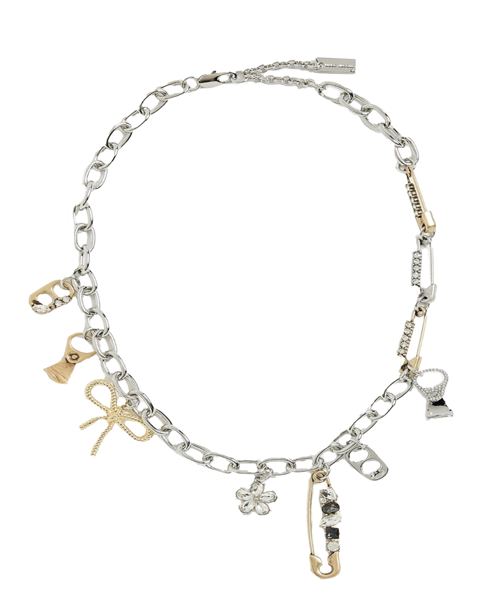 Grunge Glam Charm Necklace