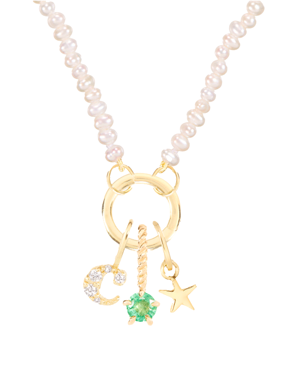 Memento Custom Gold Charm Holder Necklace