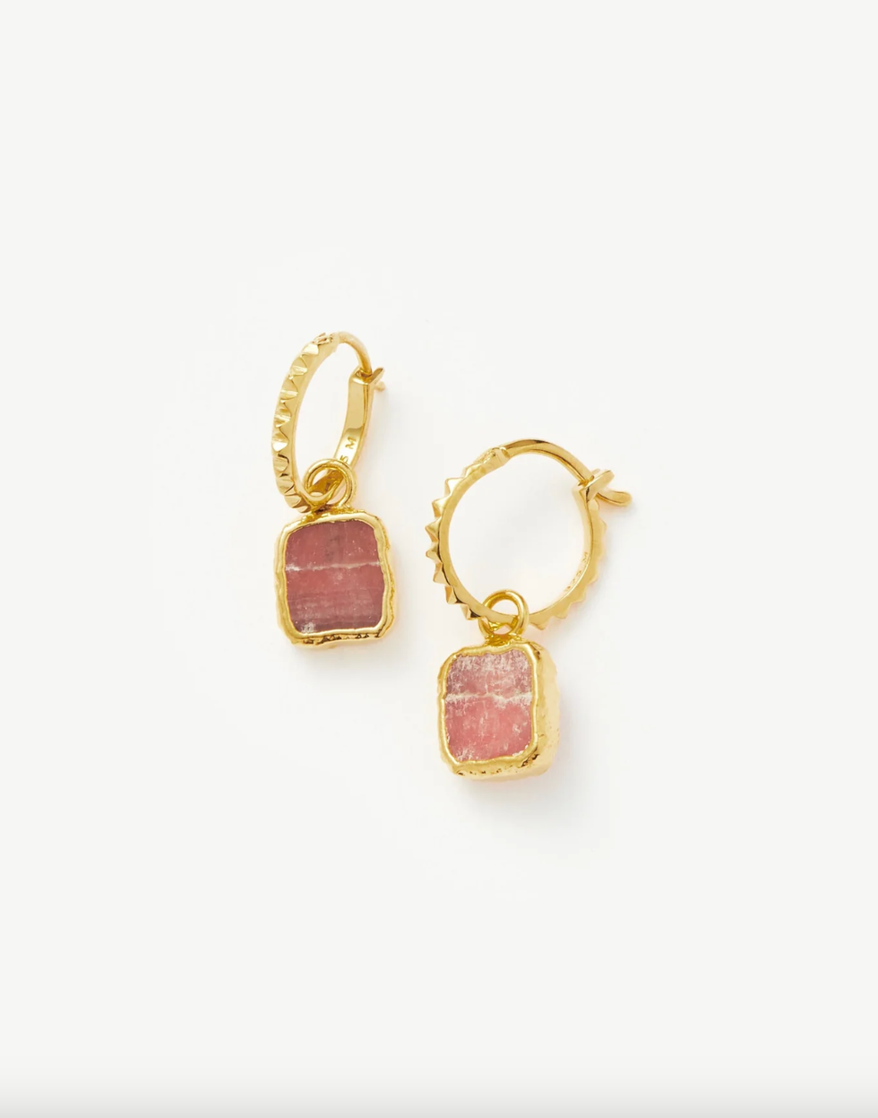 AS WORN BY KATE: Mini Pyramid Charm Hoop Earrings
