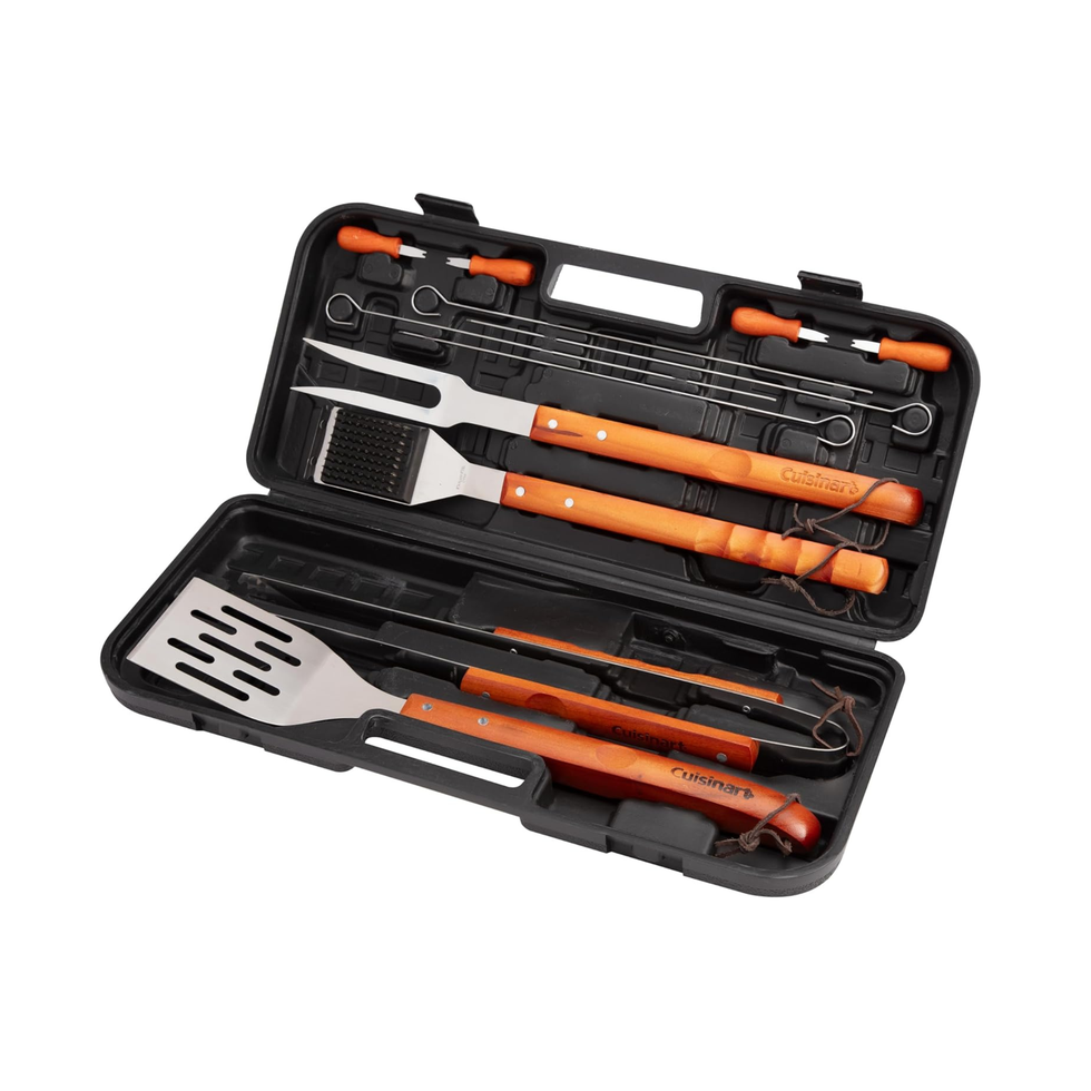 13-Piece Wooden Grill Tool Set