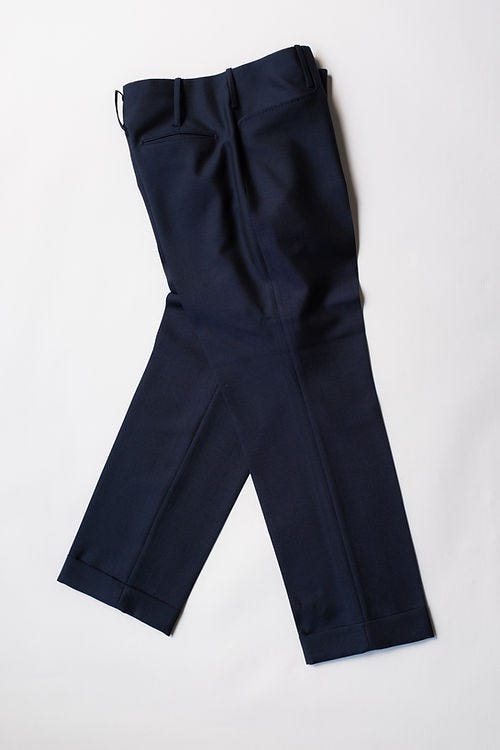 Hose aus mitternachtsfarbenem Mohair