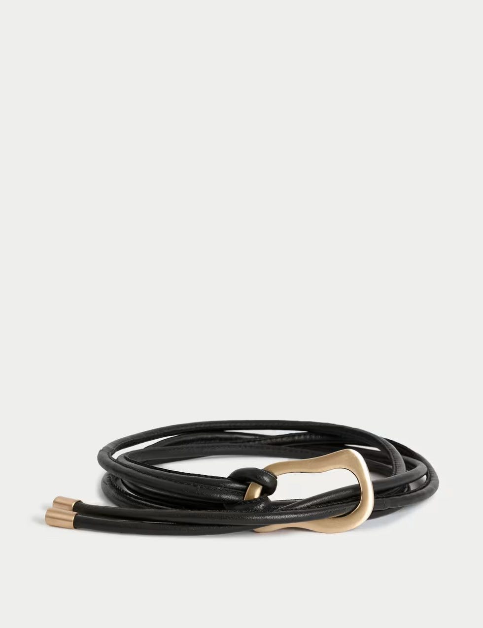Leather Rope Buckle Jeans Belt (also in white leather)