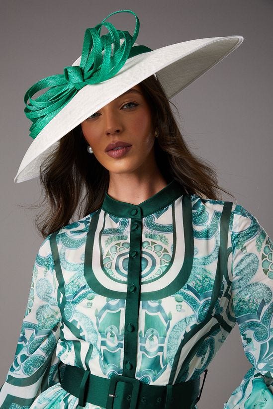 Lisa Tan Bow Loop Wide Brim Hat
