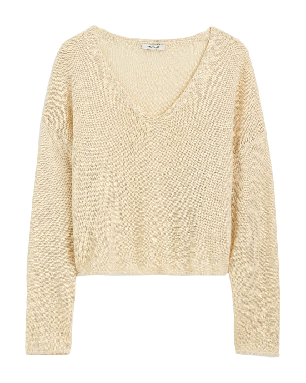 Linen V-Neck Sweater