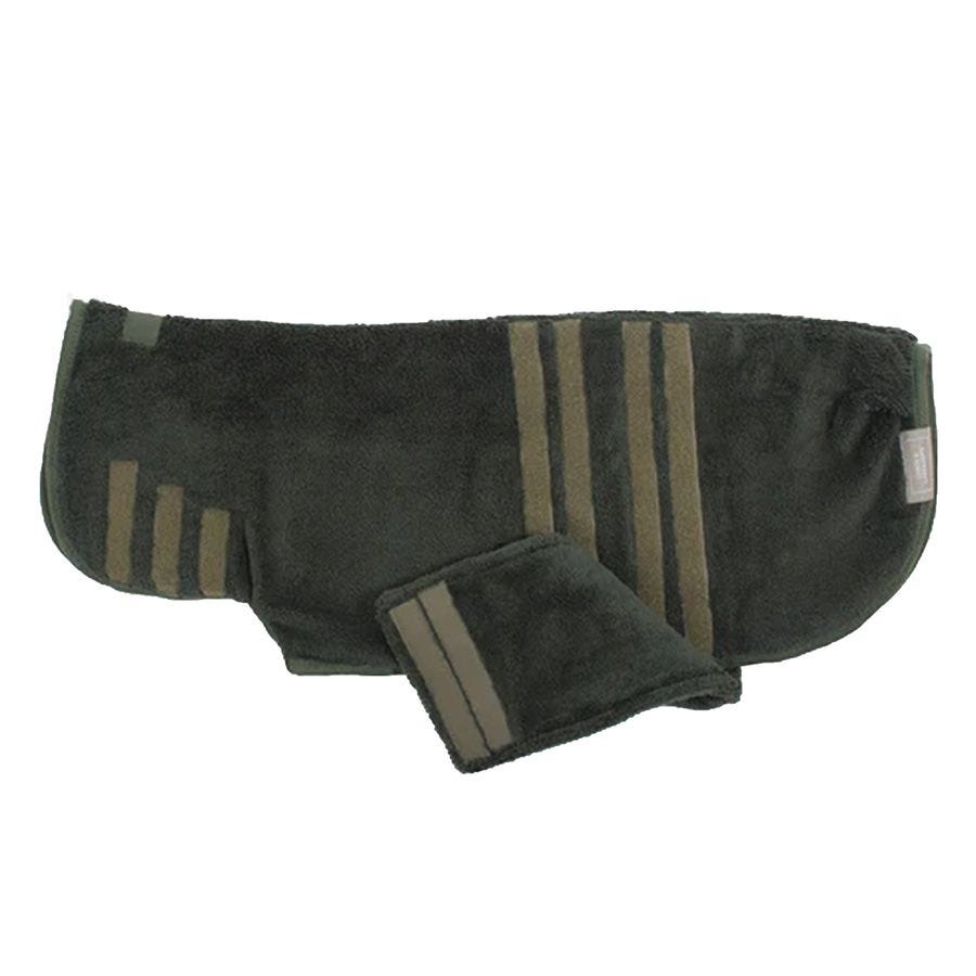 Bamboo Fir Dog Drying Coat Green - Large