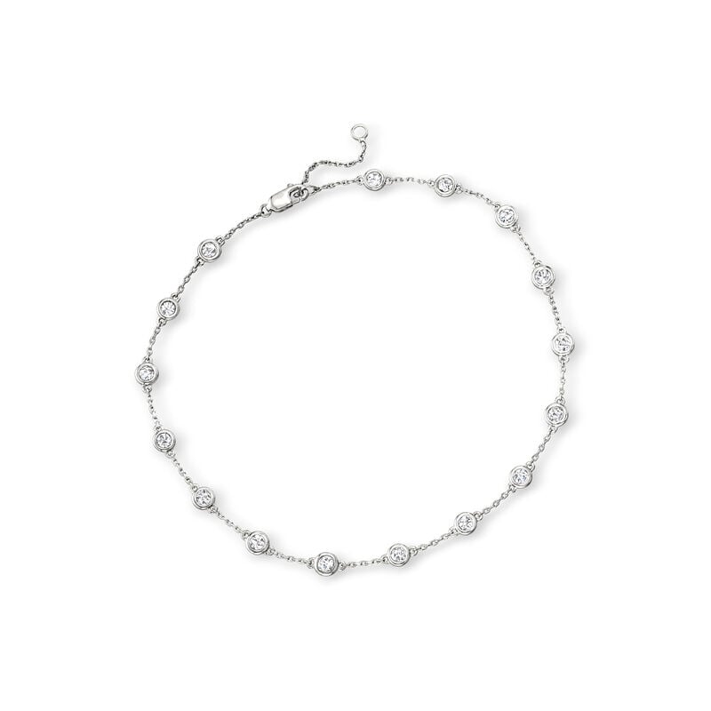 1.25 Carat Diamond Station Anklet