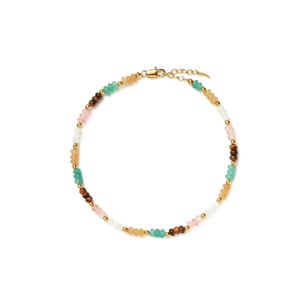 Good Vibes Multi Beaded Anklet
