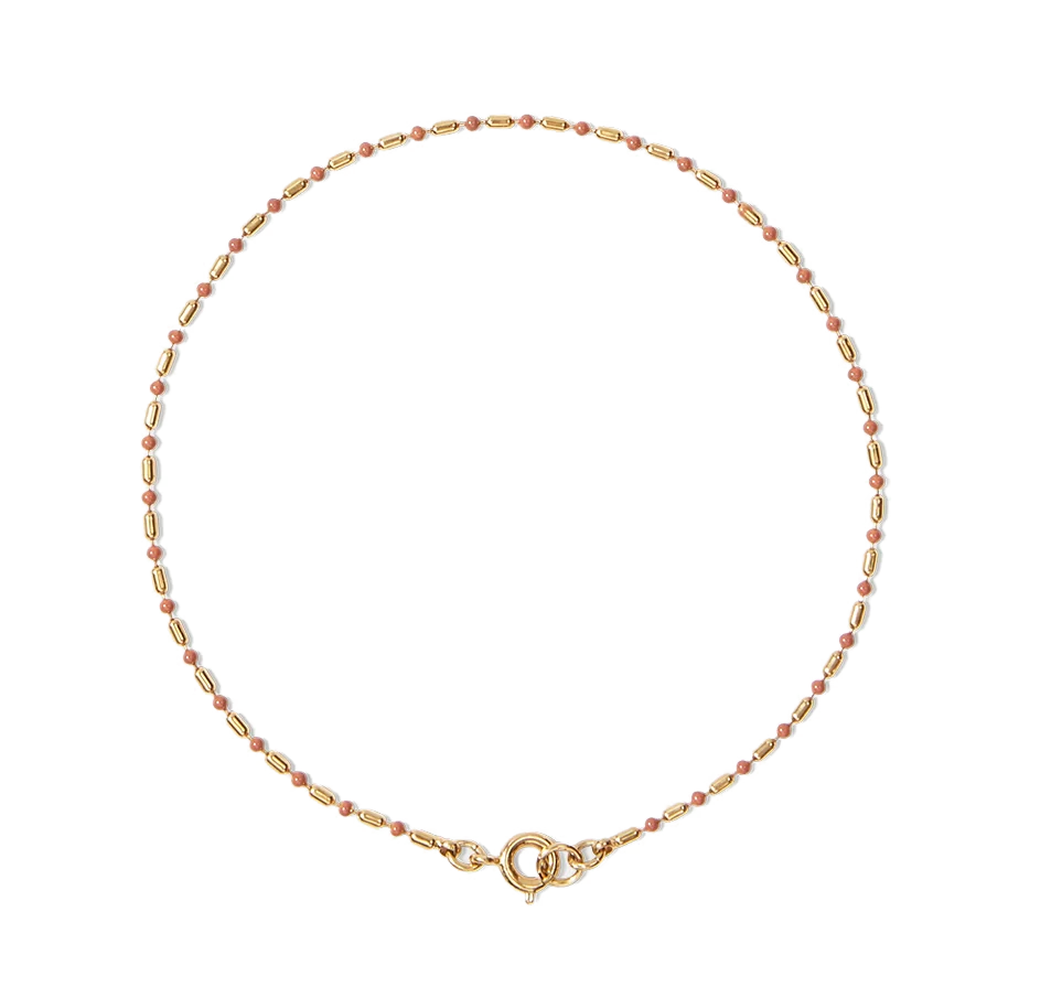 Enamel Bead Chain Anklet