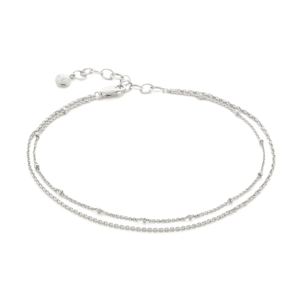 Beaded Double Chain Anklet