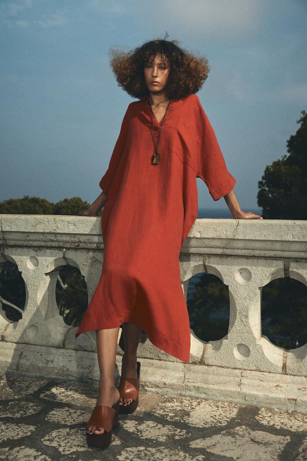 ZW Collection 100% Linen Tunic Dress