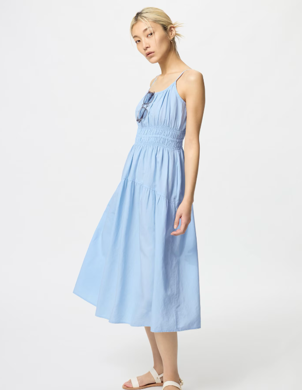 Linen-Blend Camisole Dress