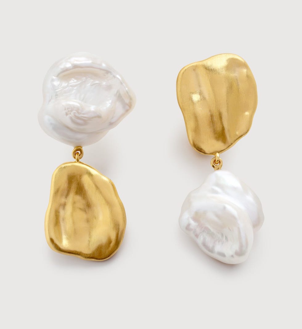 Amy Powney Keshi Pearl Large Drop Earrings
