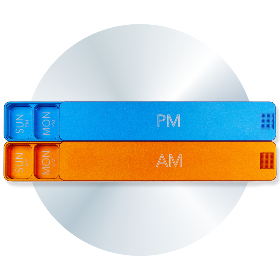 Weekly AM-PM Pill Case