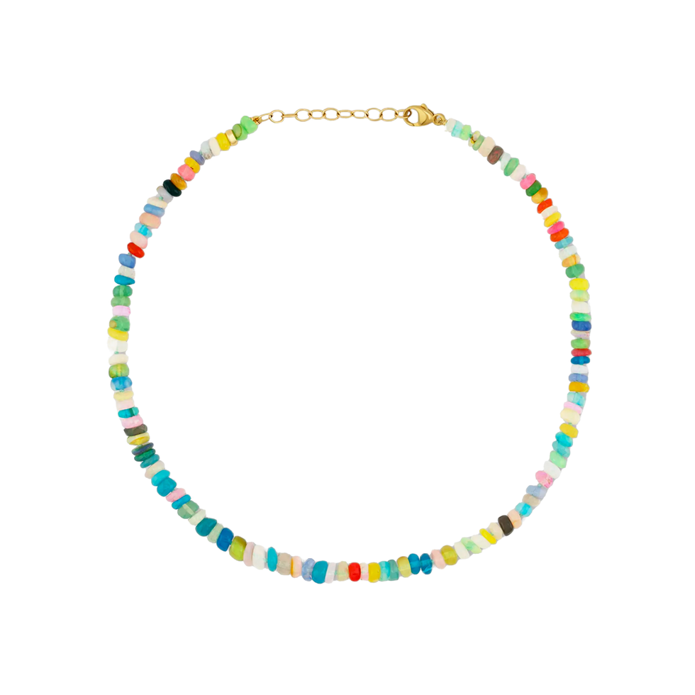 Mini Rainbow Opal Anklet