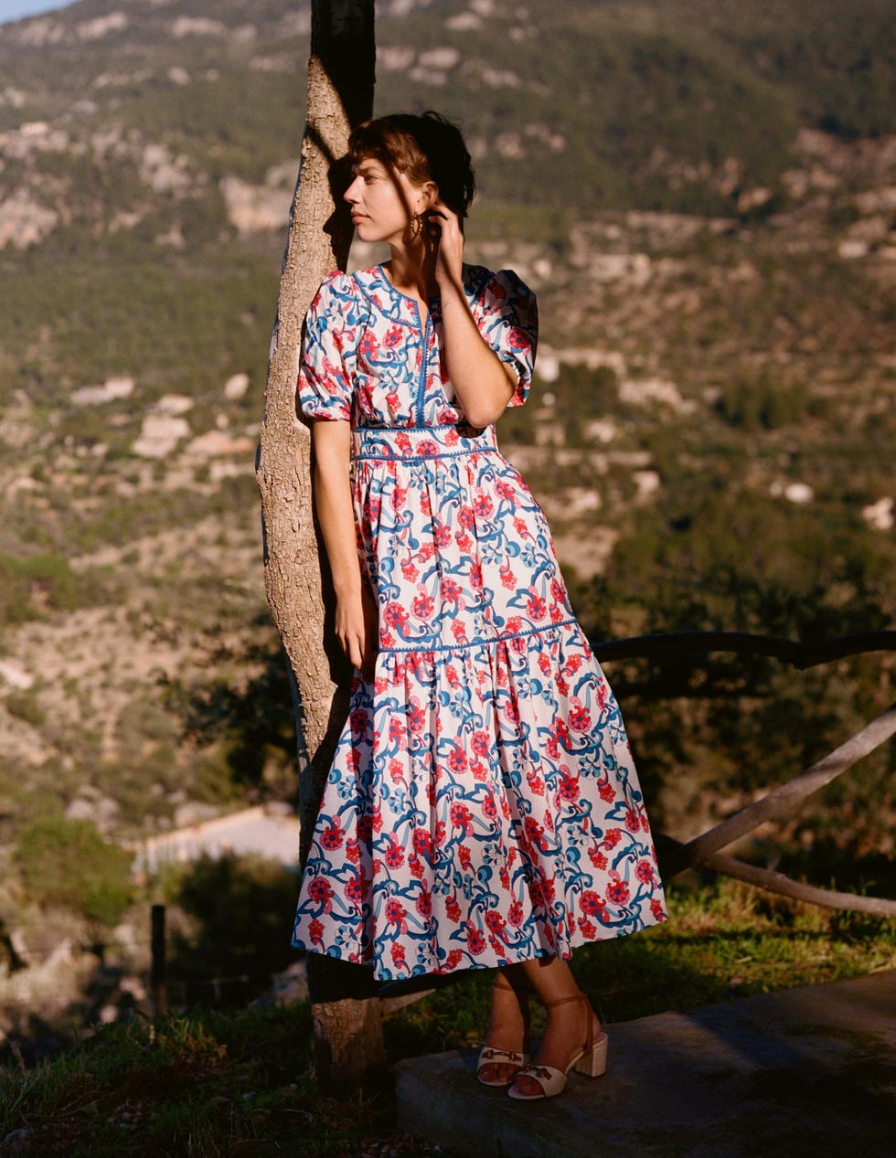Rhea Embroidered Midi Dress
