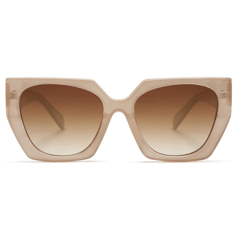 Oversized Square Cateye Polarized Sunglasses