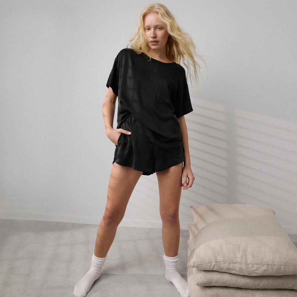 Washable Silk Tea Short Set
