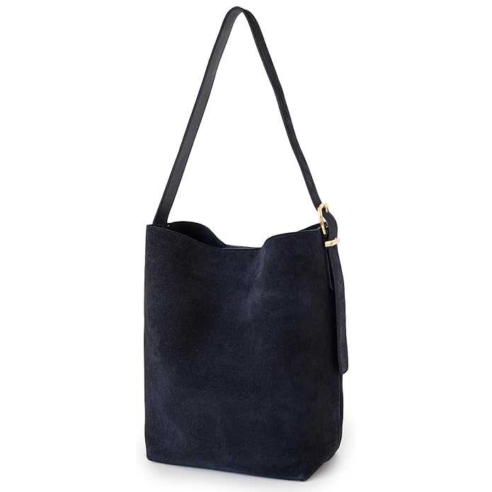 The Essential Bucket Tote in Suede